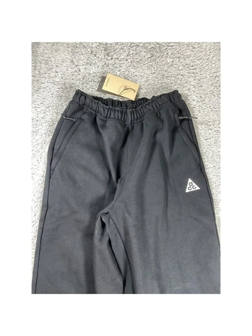 Nike ACG Tuff Fleece Pants Size XS Men Black White IH0717-010